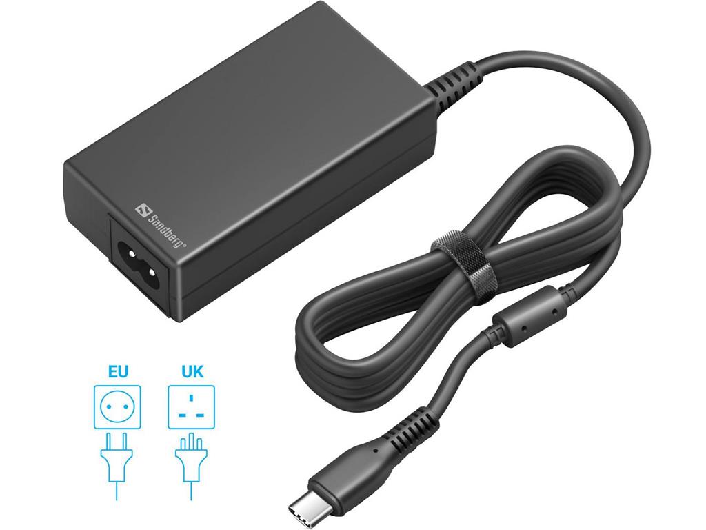 Sandberg USB-C AC polnilec PD65W EU+UK