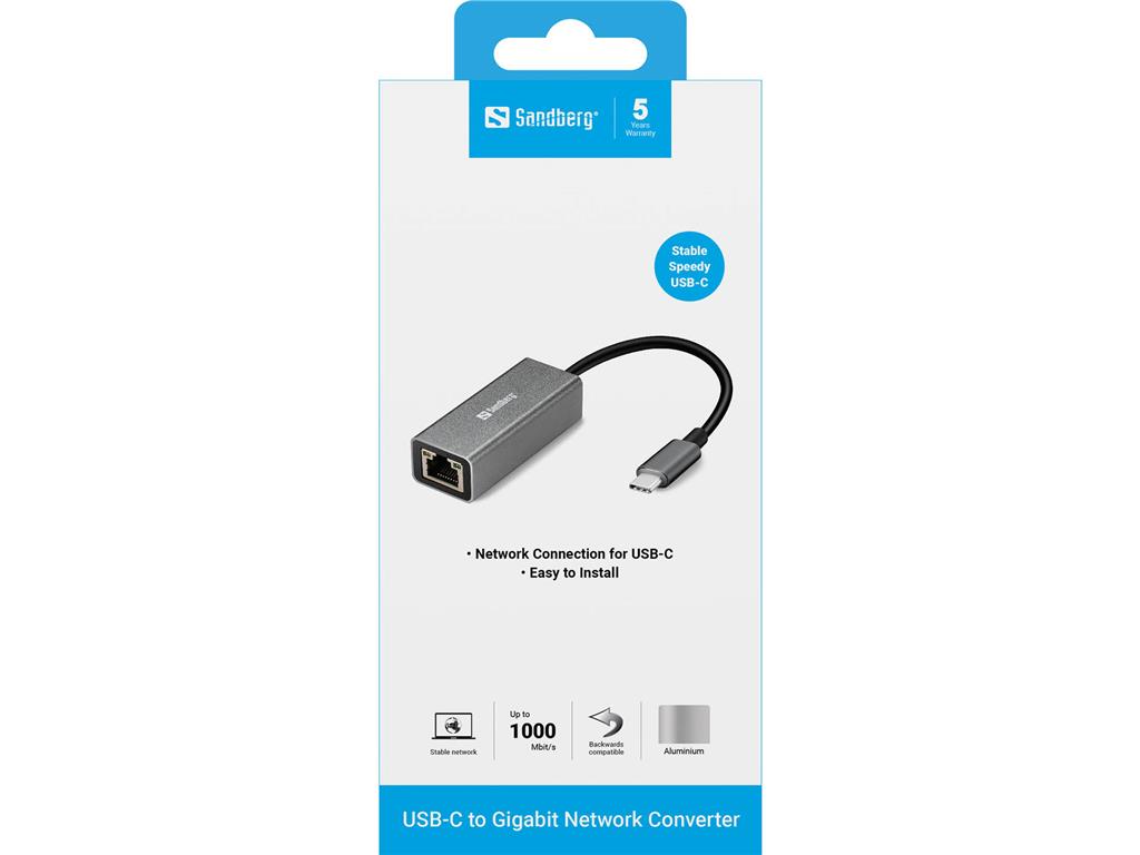 Sandberg USB-C gigabitni omrežni adapter
