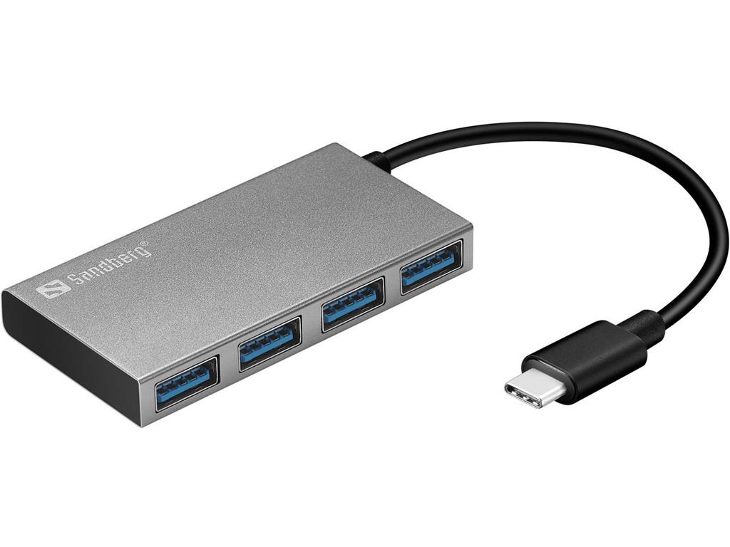 Sandberg USB-C na 4 x USB 3.0 žepni razdelilnik