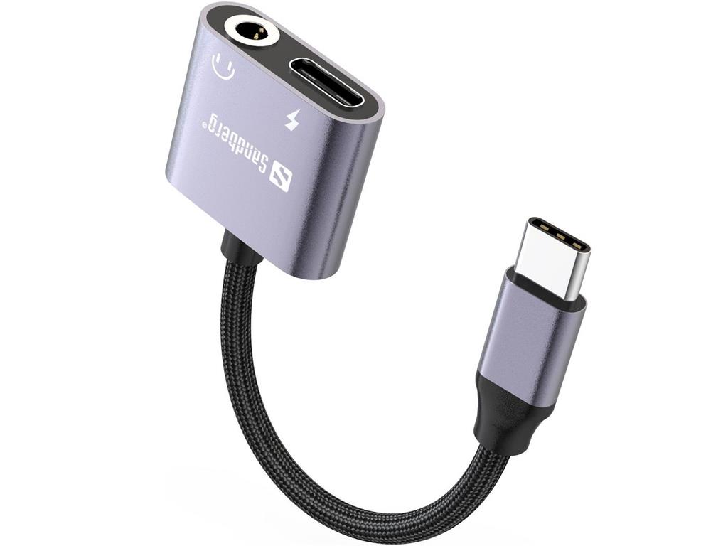 Sandberg Avdio adapter USB-C - slušalke + USB-C