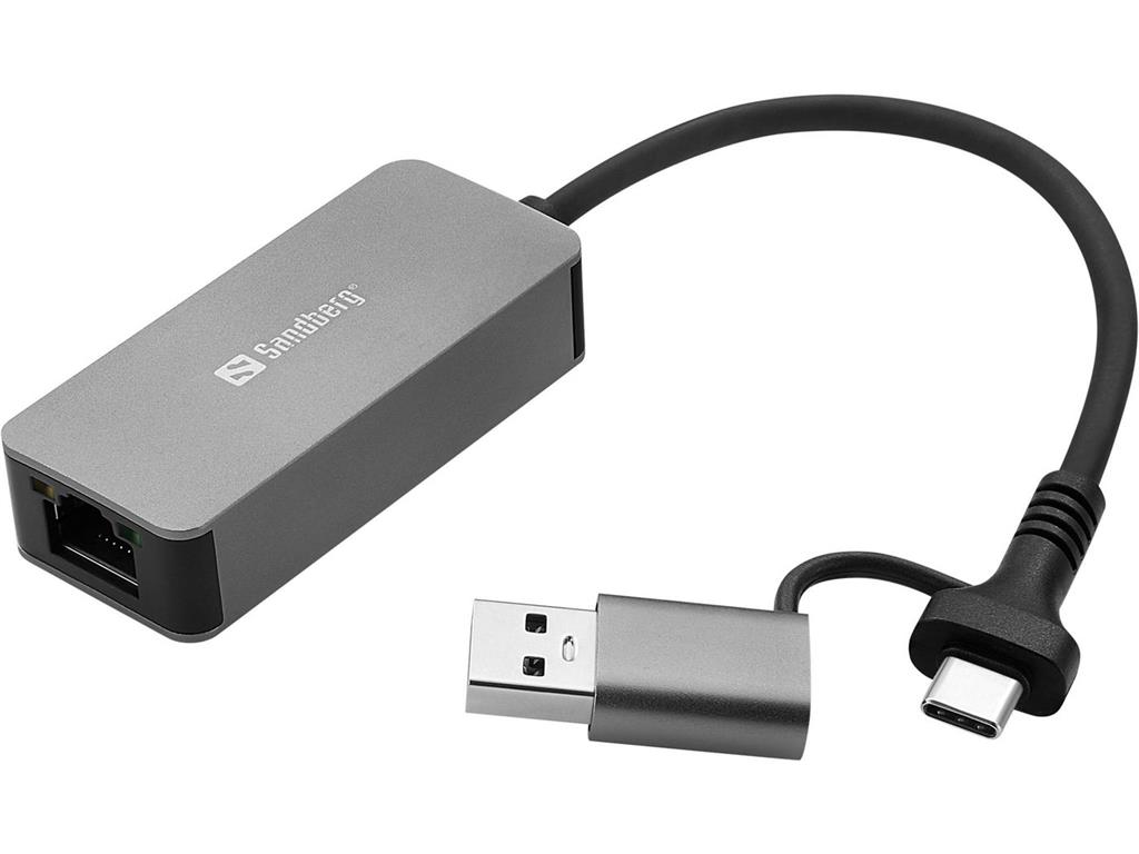 Sandberg USB-C/A 2.5 GbE RJ45 adapter