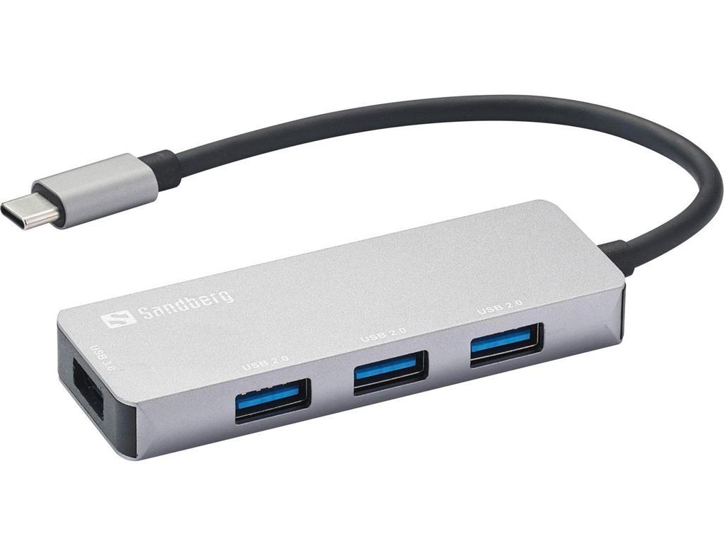 Sandberg USB-C razdelilec 1xUSB3.0+3x2.0 SAVER