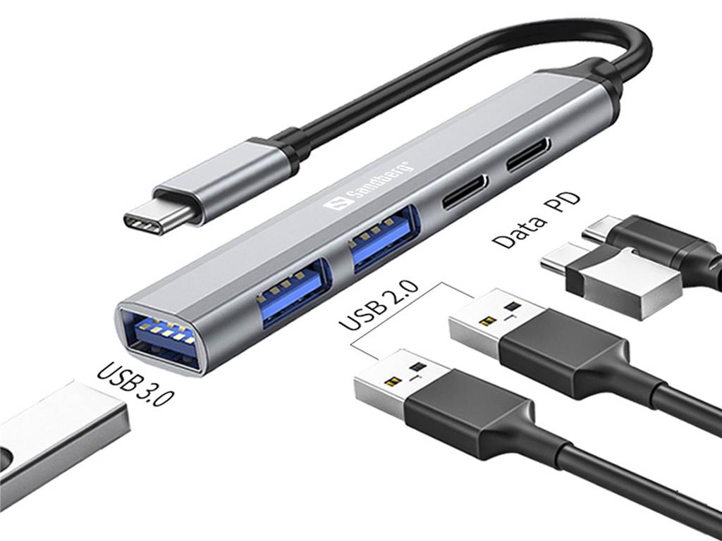 Sandberg USB-C na 3xUSB-A+2xUSB-C SAVER