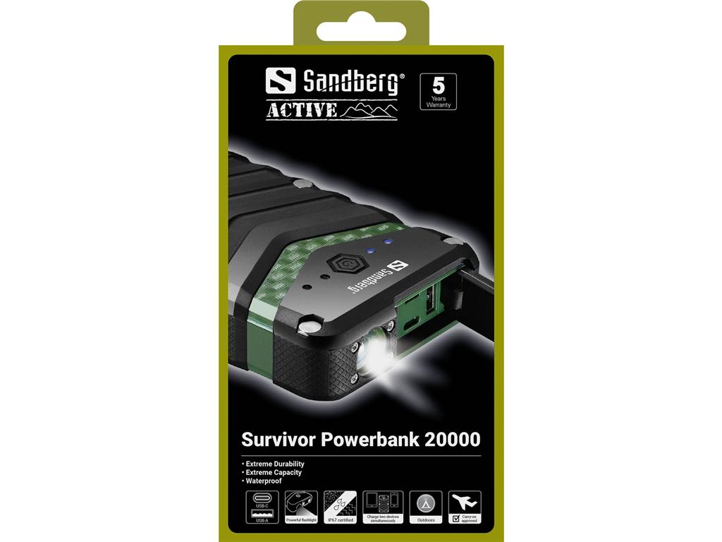 Sandberg Survivor Powerbank 20.000