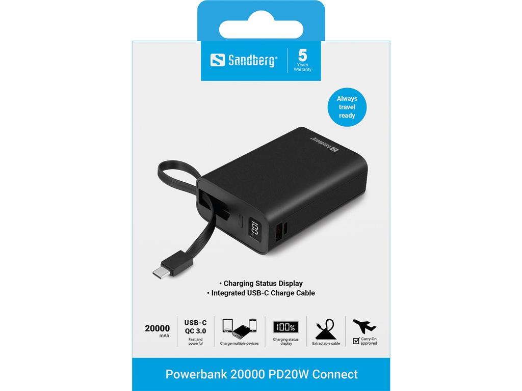Sandberg Powerbank 20.000 PD20W Connect