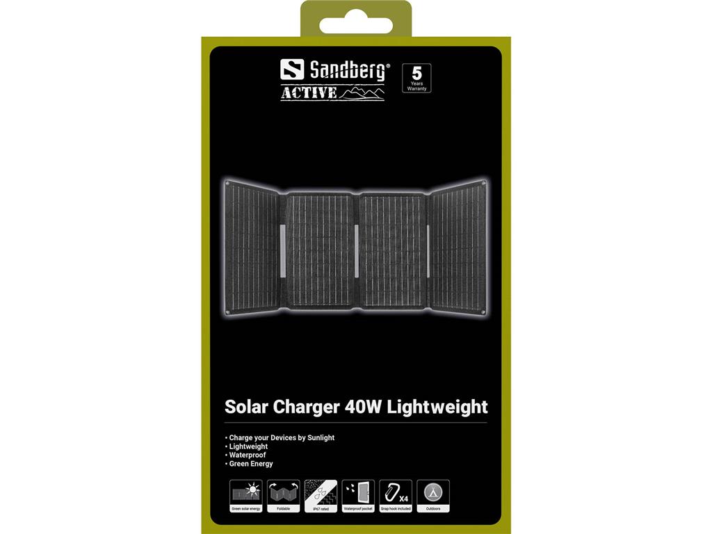 Sandberg Solarni polnilec 40w lightweight