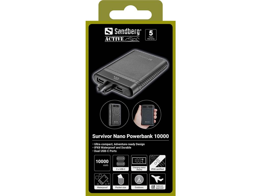Sandberg Solarna baterija Powerbank 10.000 Nano