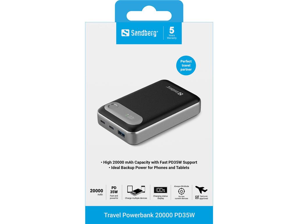 Sandberg Baterija Powerbank 20.000 Travel