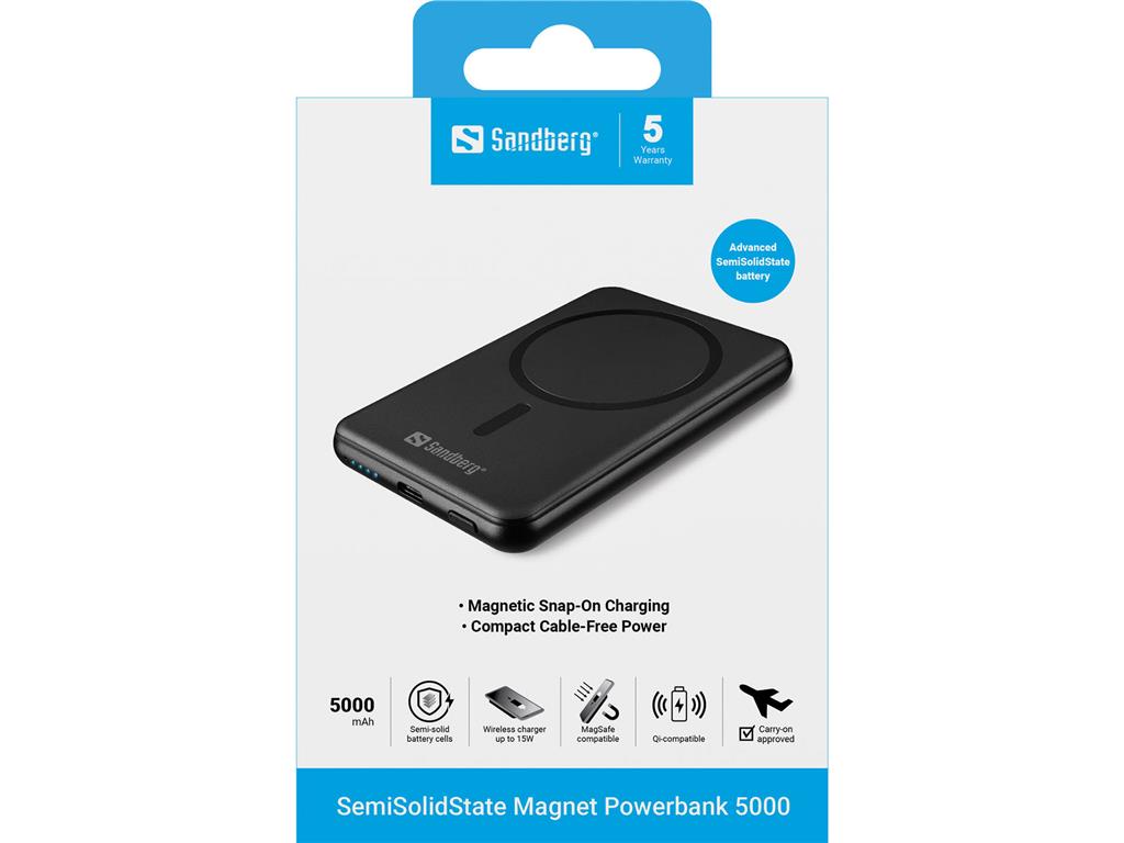 Sandberg Baterija Powerbank 5.000 SolidState