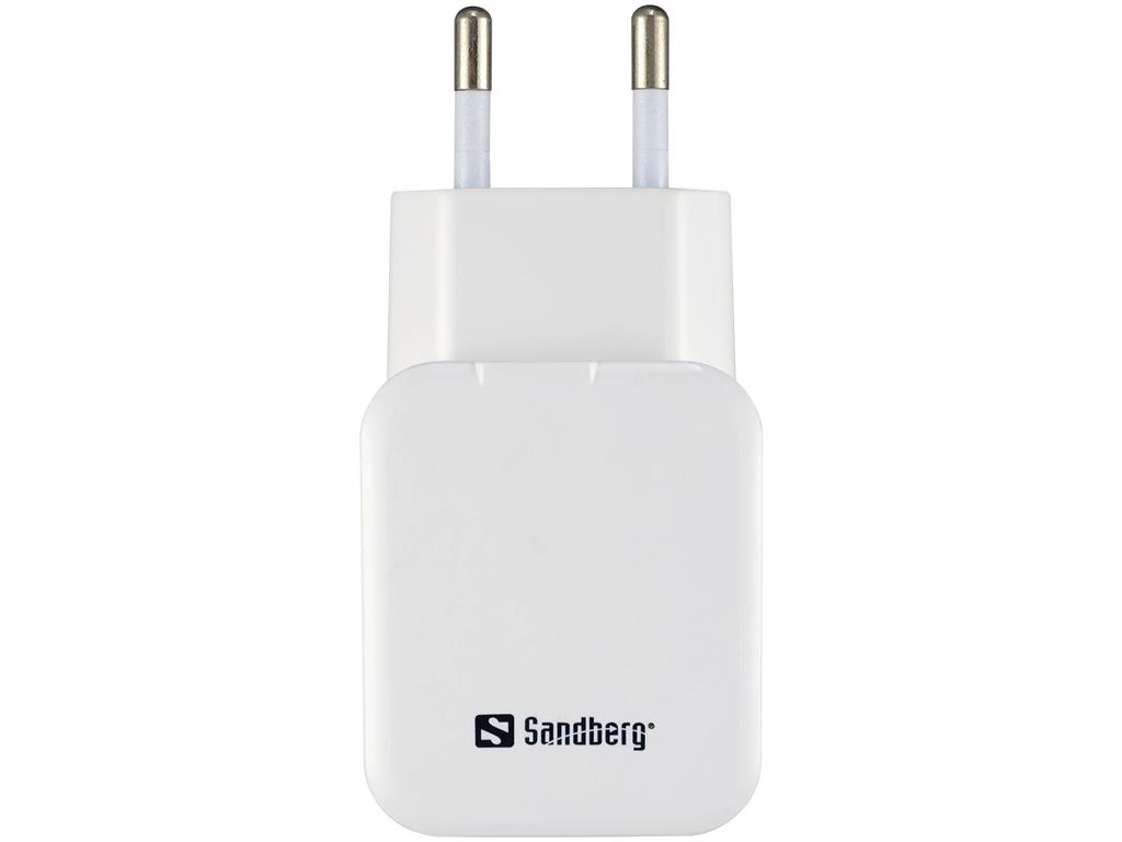Sandberg AC polnilec dvojni USB 2.4+1A EU