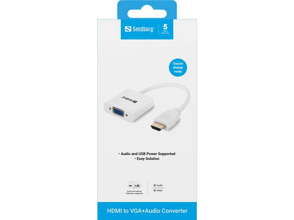 Sandberg HDMI na VGA + avdio pretvornik