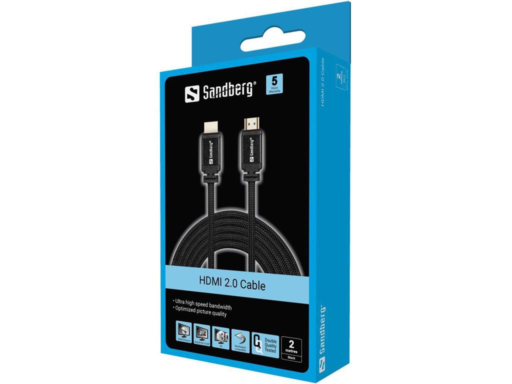 Sandberg HDMI 2.0 19M-19M kabel, 2m