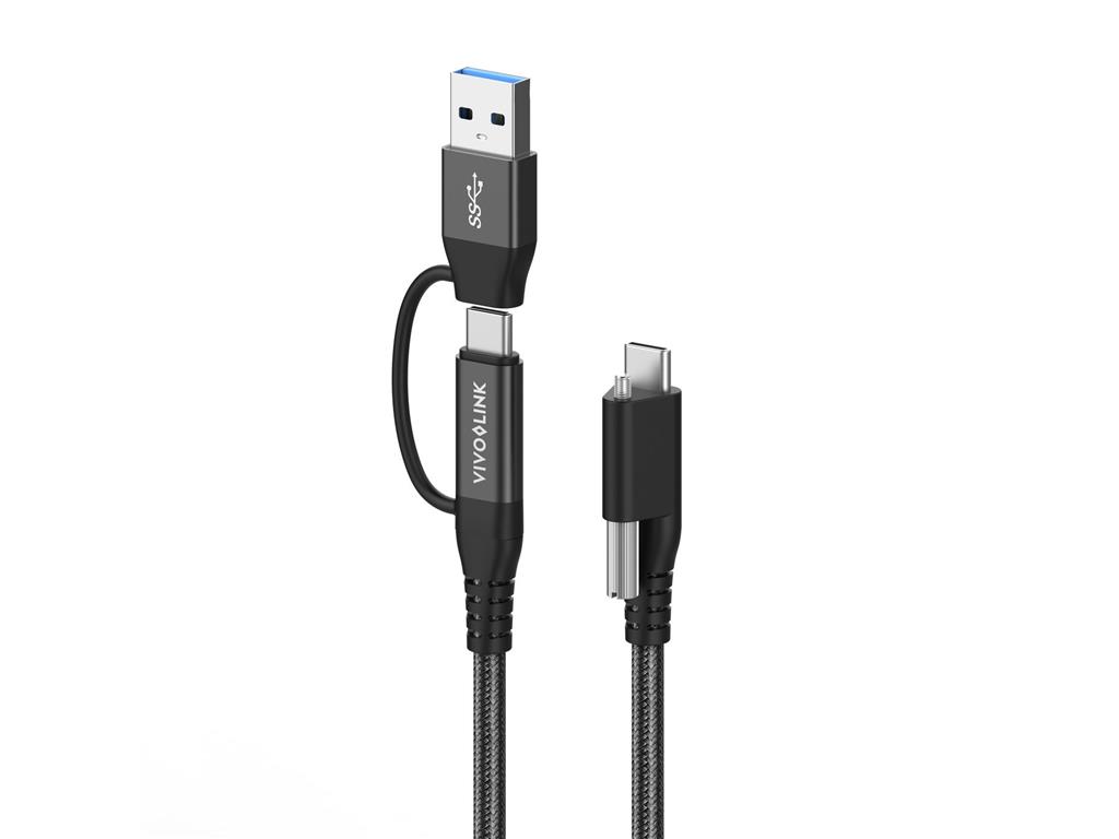 Vivolink Kabel USB C-C z USB-A adapterjem 1,5m