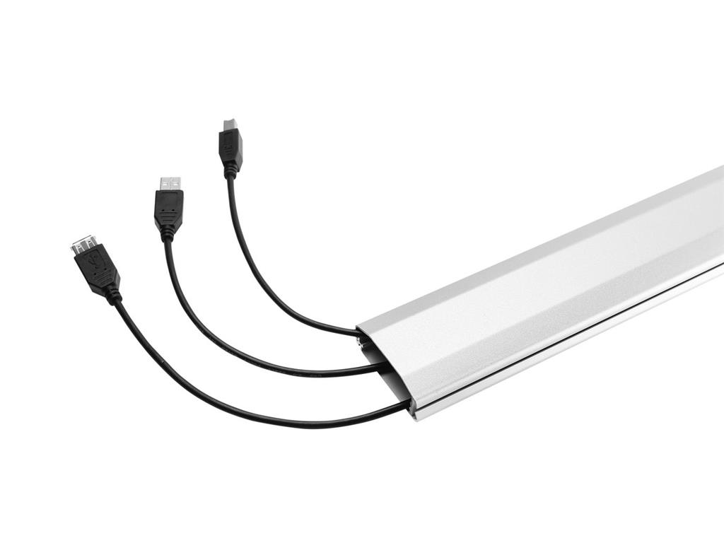 Vivolink Aluminijast kanal za kable srebrn