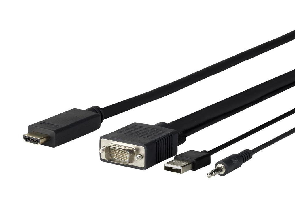 Vivolink Pro kabel VGA+Audio+USB-A na HDMI 3m