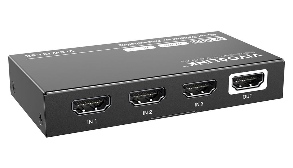 Vivolink HDMI razdelilnik 3x1, 8K60Hz