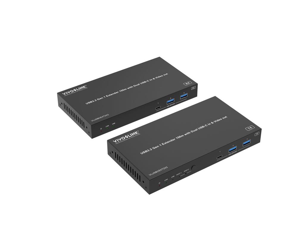 Vivolink KVM podaljševalnik 2x USB-C vhod in HDMI