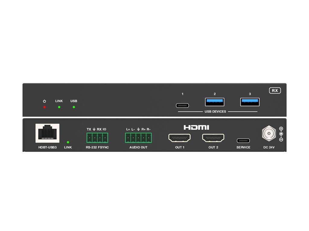 Vivolink KVM podaljševalnik 2x USB-C vhod in HDMI