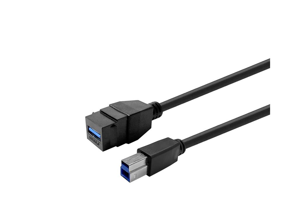 Vivolink Pro Keystone črn USB-A (F) na USB-B (M)
