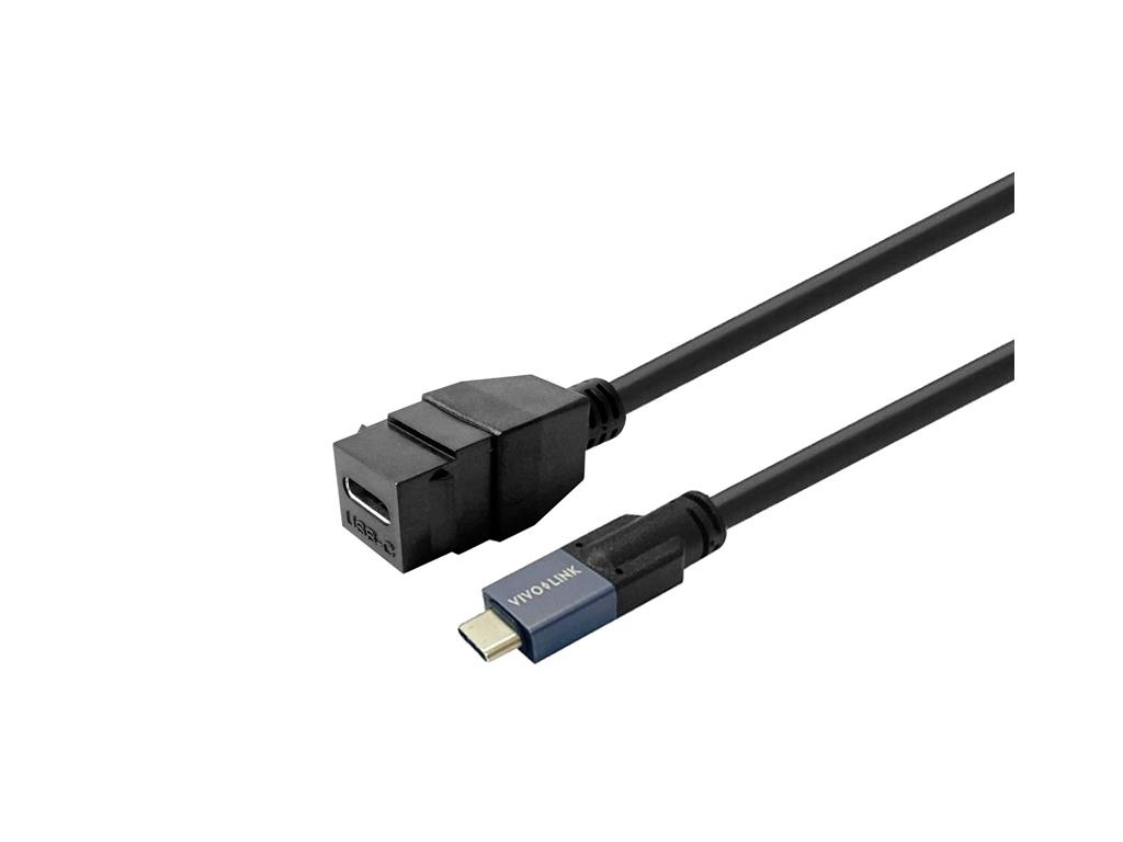 Vivolink Pro Keystone črn USB-C (F) na USB-C (M)