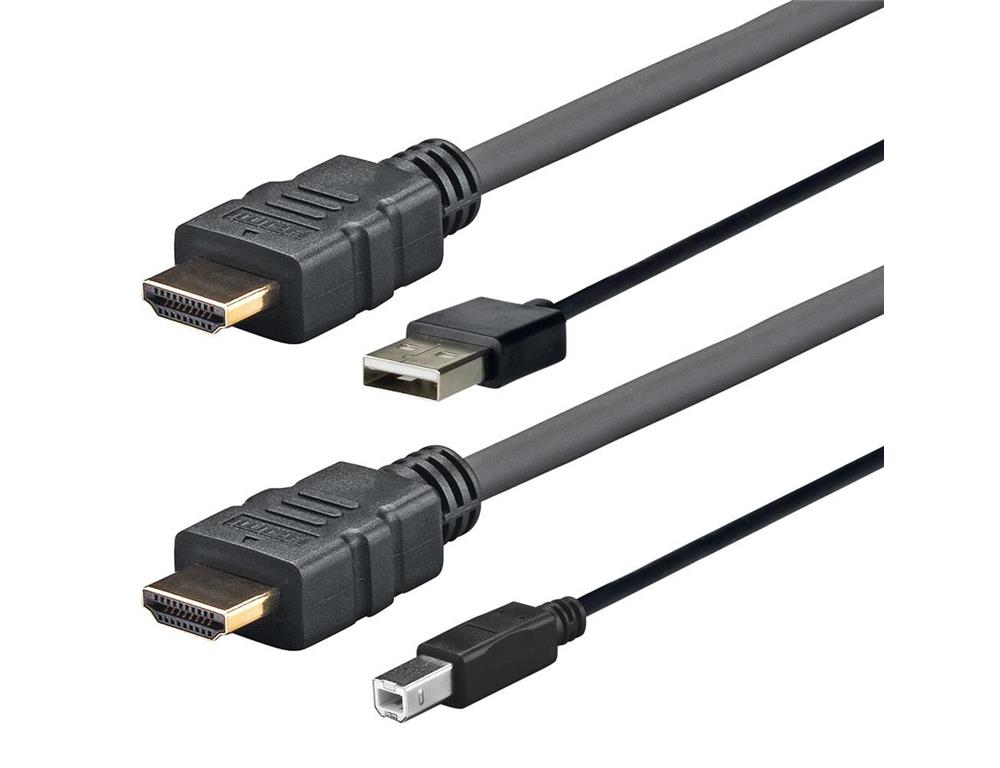Vivolink HDMI+USB-A na HDMI+USB-B, 4m