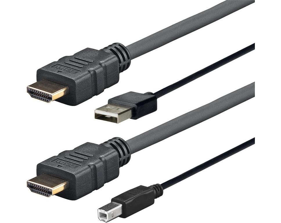 Vivolink HDMI+USB-A na HDMI+USB-B, 5m