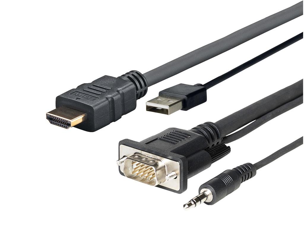 Vivolink Pro HDMI+USB na VGA+3,5mm