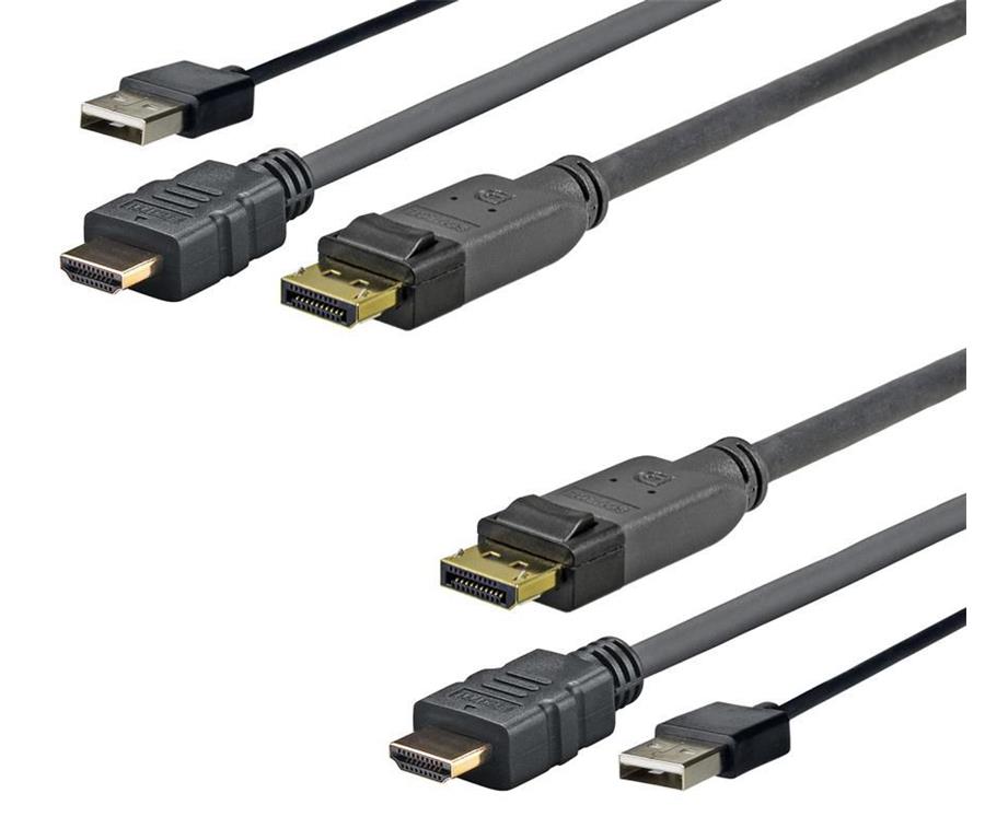 Vivolink Pro kabel HDMI+USB+DisplayPort 1m