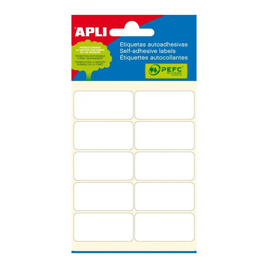 Apli Mini nalepke 19 x 40 mm za ročno pisanje, 60 kos