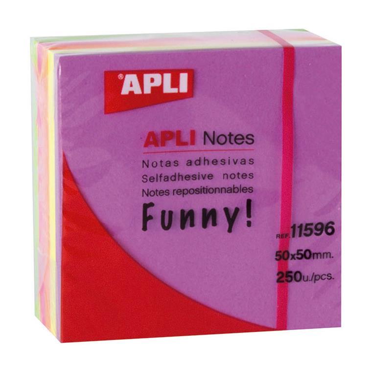 Apli Kocka samolepilnih lističev mini 51x51mm 250 lističev, NEON
