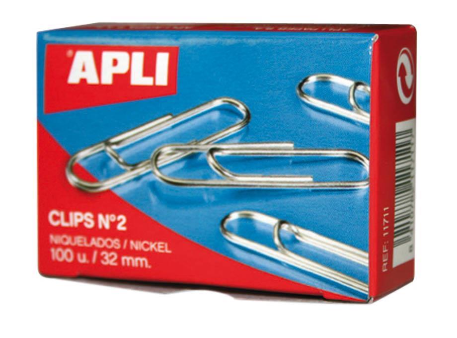 Apli Papirne sponke, srebrne št. 2 vel. 32 mm