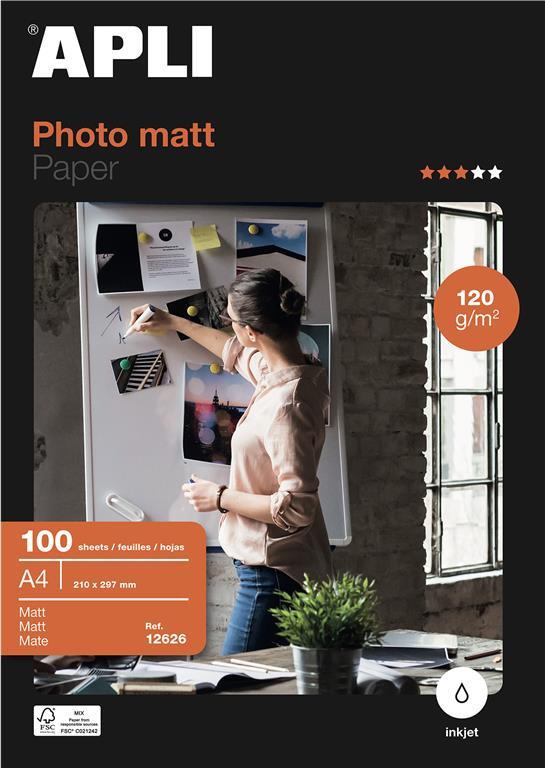 APLI Foto papir A4 Matt 120g 100 listov