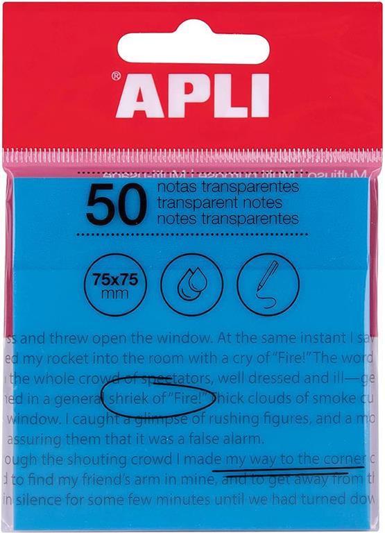 Apli Samolepilni indeks lističi, plastični 50 kos, modri