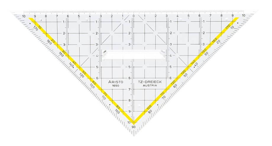 Aristo Geo-trikotnik z držalom, 22,5 cm
