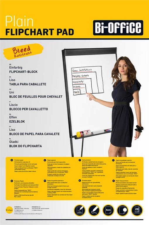 Bi-Office Blok za belo tablo 70g, 20 listov 65 x 98 cm 5 KOS