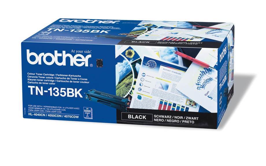 Brother Toner TN135BK, črn, 5.000 strani HL4040/50/70 DCP9040/2/5 MFC9440/50/9850