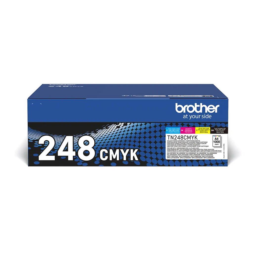 Brother Toner TN248CMYK, komplet za 1.000 strani L3220/8230/8240, L3520/60, L3740/8340/90