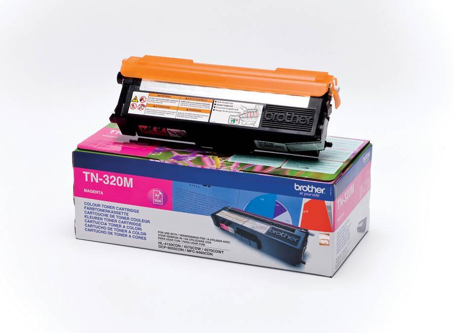 Brother Toner TN320M, magenta, 1.500 strani HL 4140/50/4570 DCP9055/270 MFC9460/9970