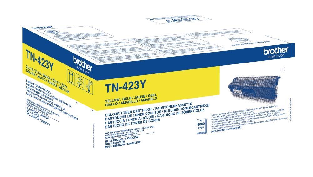 Brother Toner TN423Y, yellow, 4.000 strani HL-L8260/8360, DCP-L8410, MFC-L8690/8900