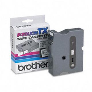 Brother Tx141 Prozoren/črn 18mm