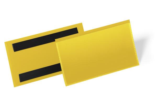 Durable Magnetni žepki 80x160 (67x150) rumeni 50 kos
