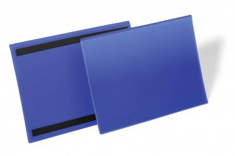 Durable Magnetni žepki A4 ležeči modri 50 kos
