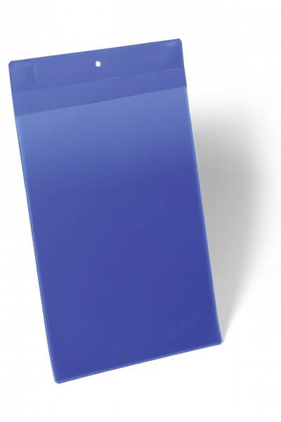 Durable Magnetni žepki extra strong A4 pokončni modri, 10 kos
