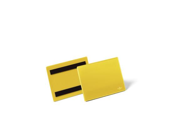 Durable Magnetni žepi 105x148 (120x163) rumeni 50 kos