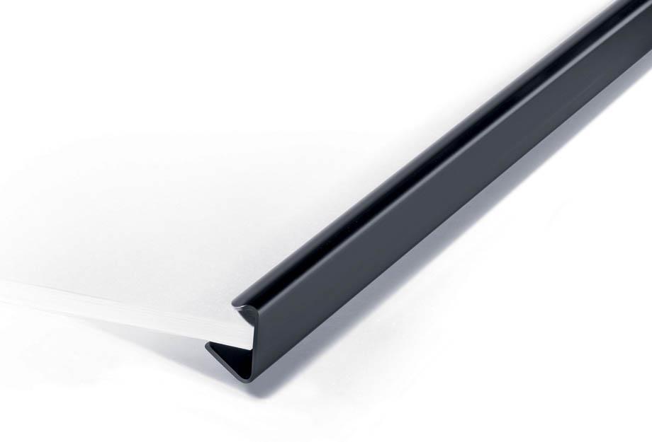 Durable Profilna letvica 12mm (2912), črna, 25 kos