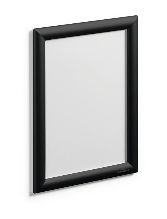 Durable Aluminijast okvir Snap A4, črn