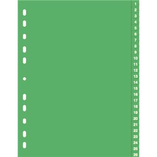 DURABLE Ločilni listi 1/52 zeleni (6157)
