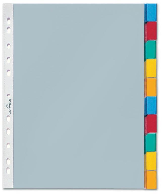 Durable Ločilni listi - U Mapa A4 10-delni (6632)
