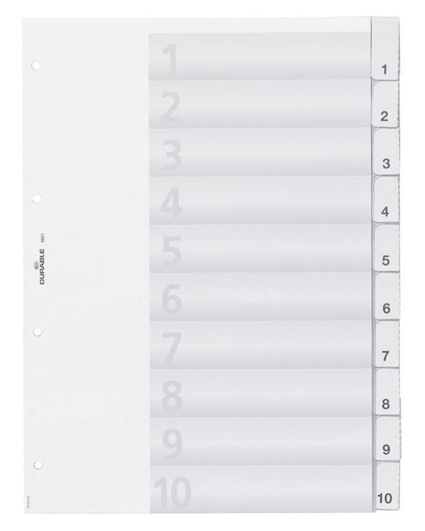 Durable Ločilni listi 1/10, prozorni (6821)