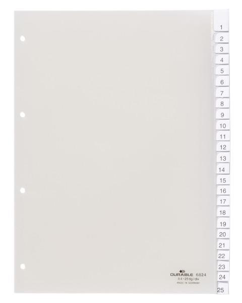 Durable Ločilni listi A4 1/25 (6824)